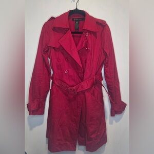 Grass Collection Red Trench Coat